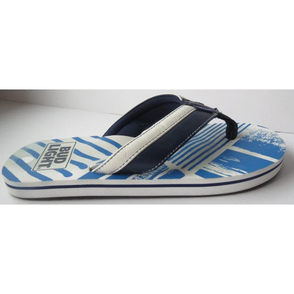 Mens Bud Light Flip Sandals Flop‎ Size 7 Bottle Opener in Sole